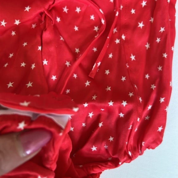 Zara Women's  Red Bodysuit with White Stars - Picture 5 of 8